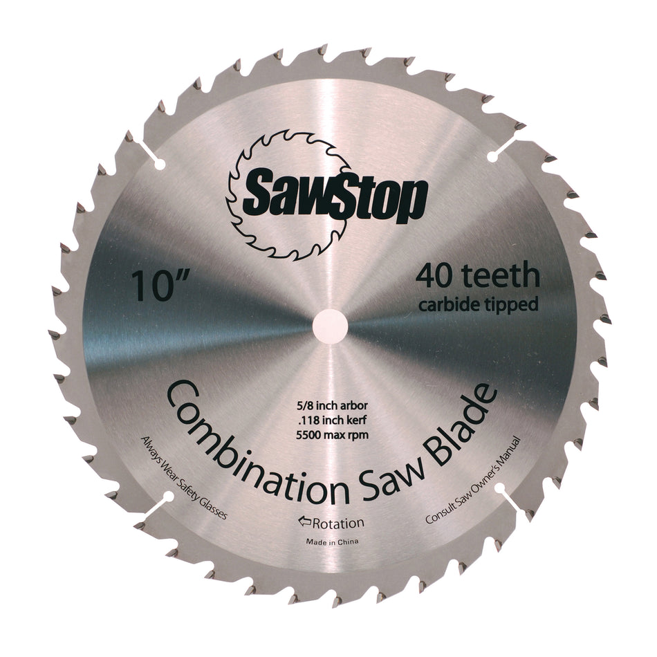 SawStop 10" 40-Tooth Combination Table Saw Blade