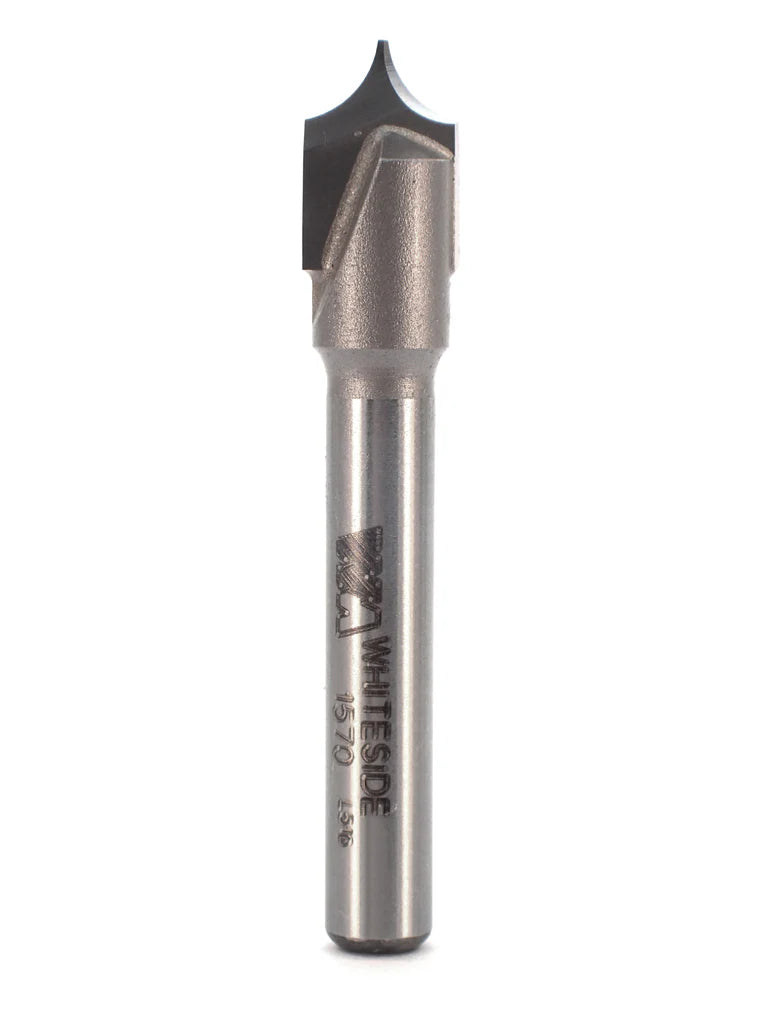 Whiteside 1570 Point Cutting Roundover Bit 3/16" Radius, 3/8" Cut Diameter, 1/4" Shank, 1/4" Cut Length