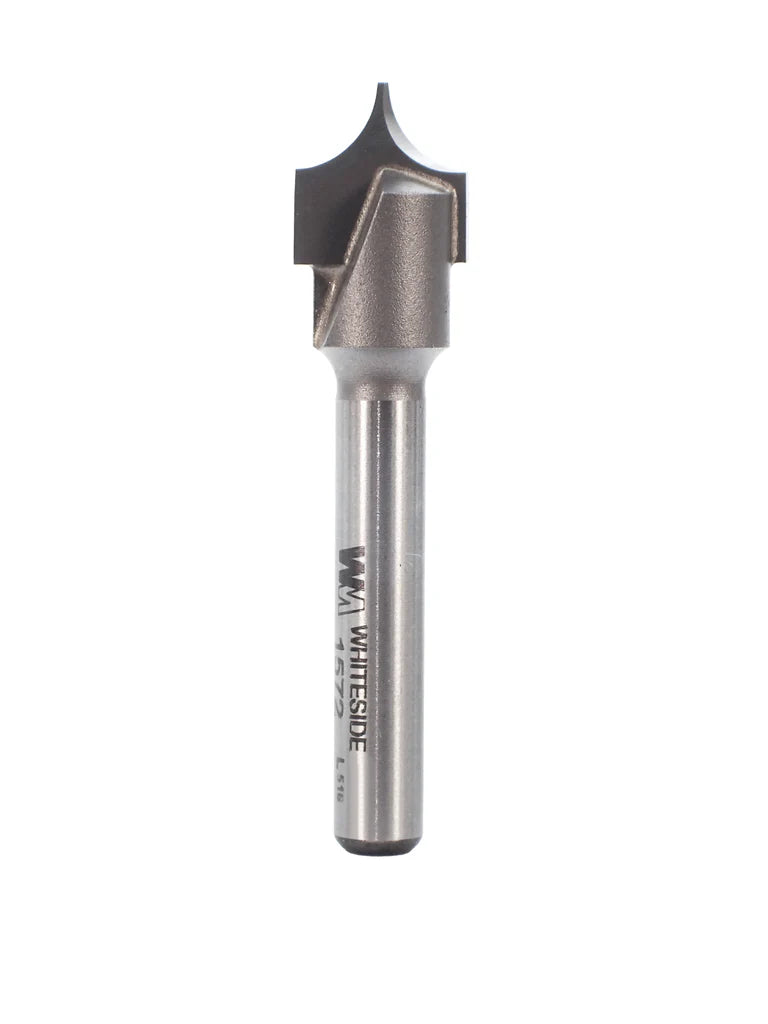 Whiteside  1572 Point Cutting Roundover Bit 1/4"SH, 1/4"R, 1/2"CD, 1/2"CL