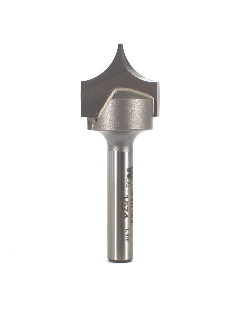 Whiteside  1574 Point Cutting Roundover Bit 1/4"SH, 3/8"R, 3/4"CD, 5/8"CL