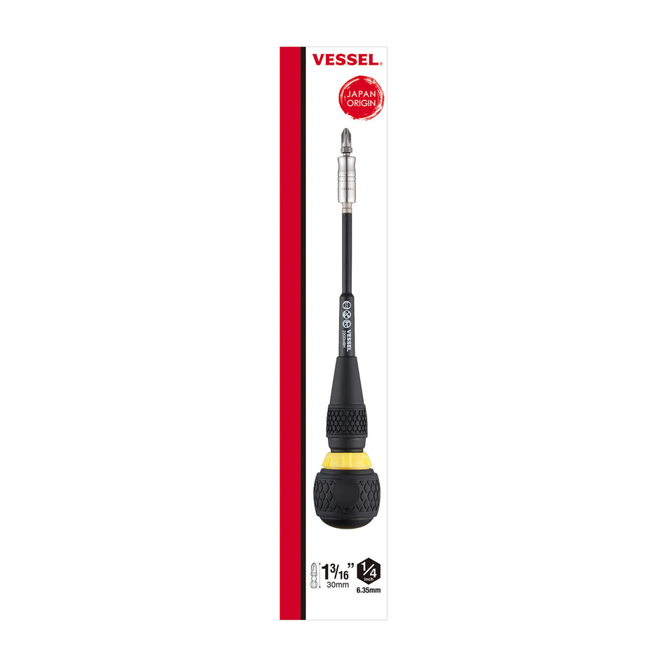 Vessel Tools BALL GRIP™ Interchangeable Ratchet Screwdriver No.2200MBH120