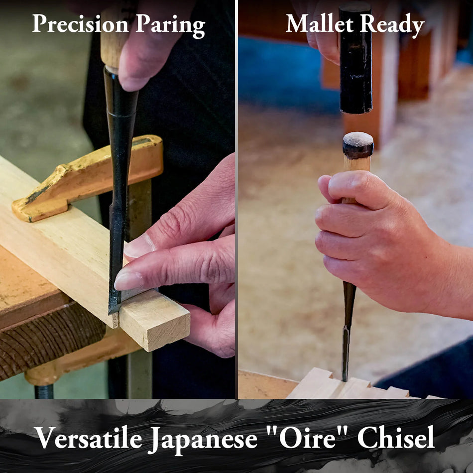 Suizan WC-002 Japanese Wood Chisel 1/4 Inch (6mm) Professional Wood Chisels for Woodworking Oire Nomi