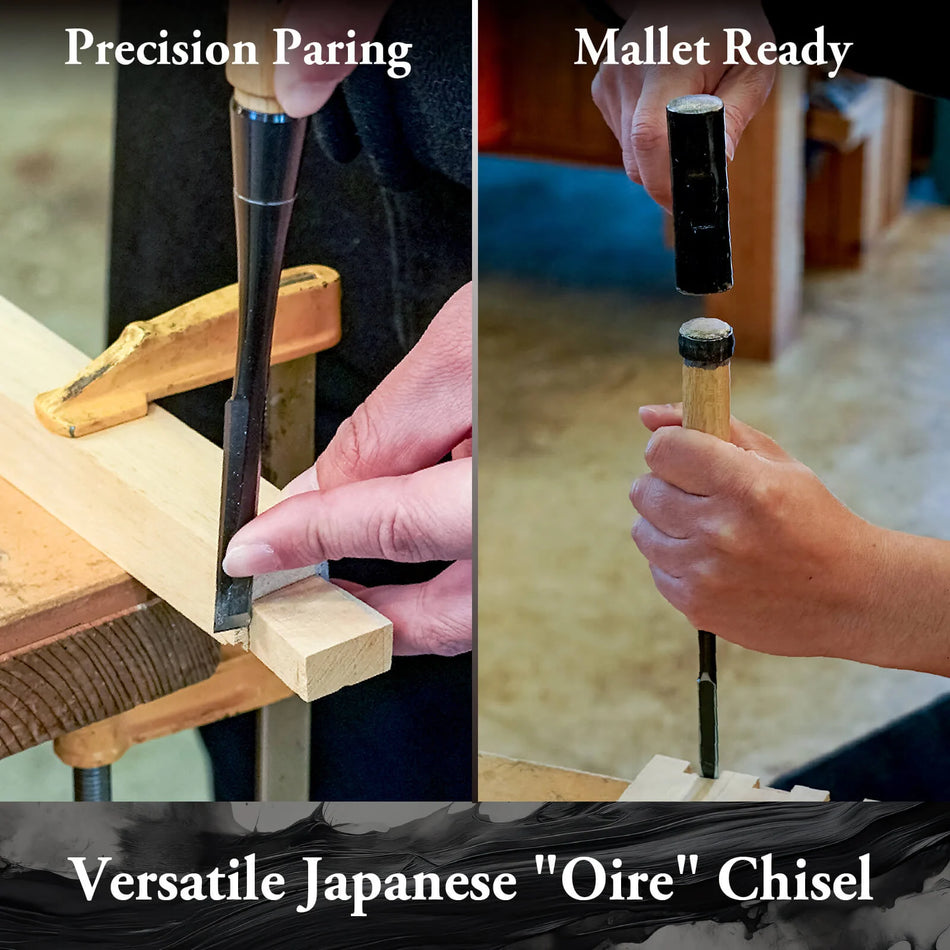 Suizan WC-003 Japanese Wood Chisel 3/8 Inch (9mm) Professional Wood Chisels for Woodworking Oire Nomi