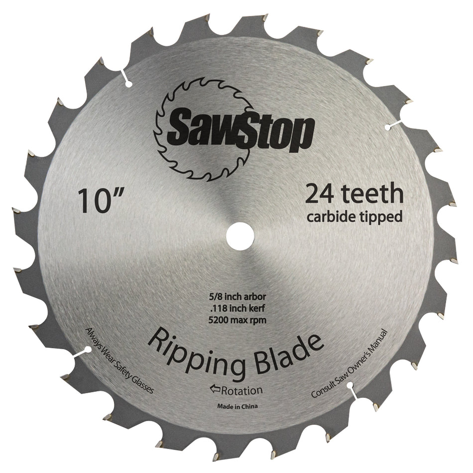 SawStop 10" 24-Tooth Ripping Table Saw Blade