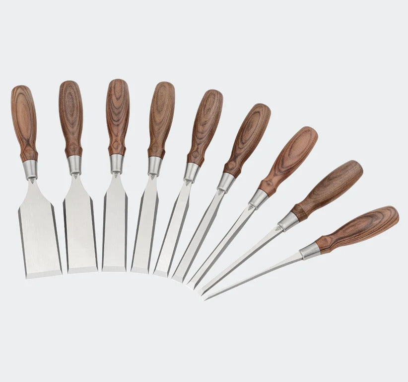 Blue Spruce Bence Chisels - Bolivian Rosewood Handle