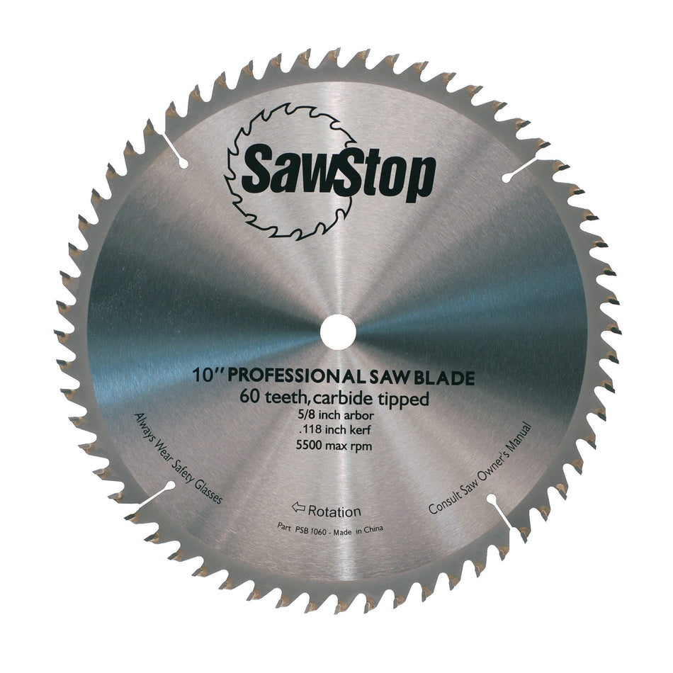 SawStop 10" 60-Tooth Combination Table Saw Blade