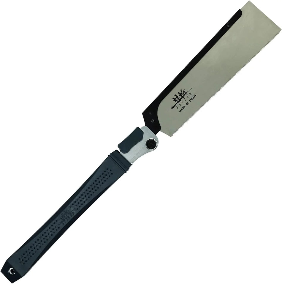 Suizan F-002 Japanese Folding Dozuki Dovetail Saw 9.5 Inch (240mm), Folding Dozuki Saw for Woodworking