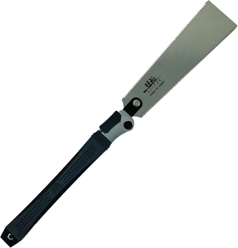 Suizan F-001 Japanese Folding Ryoba Pull Saw 9.5 Inch (240mm) Double Edge Hand Saw for Woodworking
