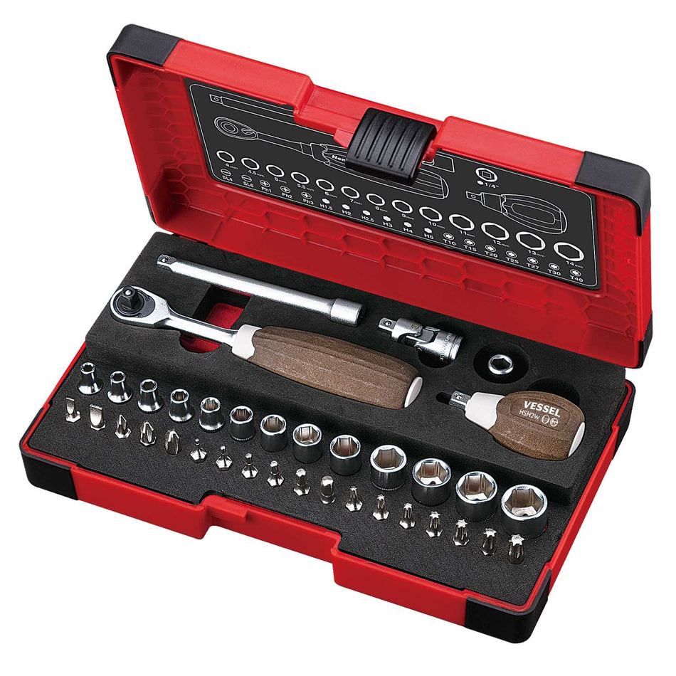 Vessel Tools WOOD-COMPO Socket Wrench Set