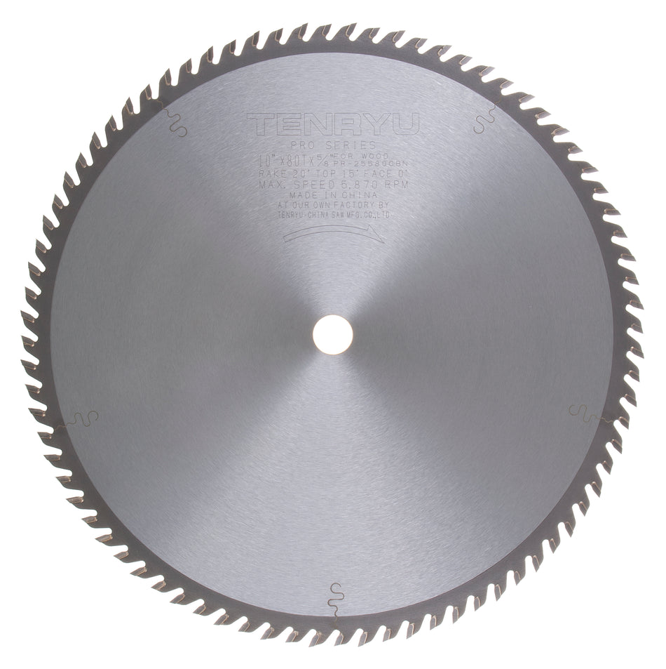 Tenryu 10" Diameter 80 Teeth Cross Cutting Blade for Table Saw