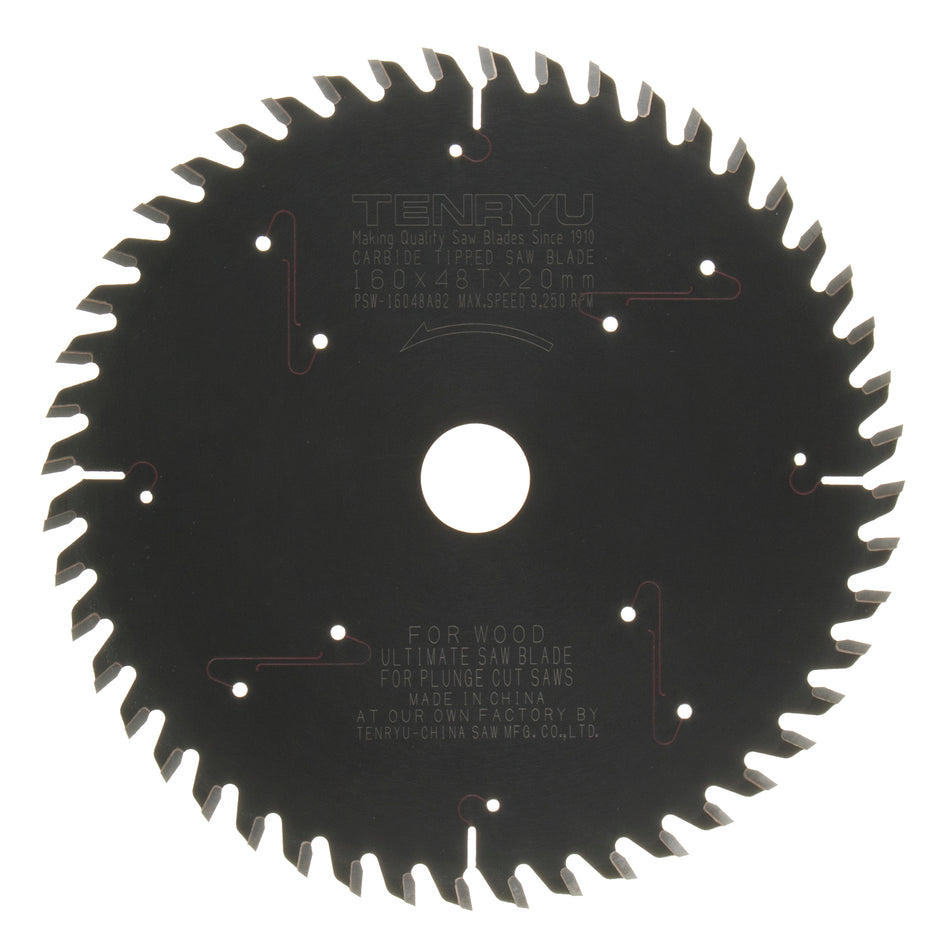 Tenryu 160mm Diameter Full Kerf Track Saw Blades