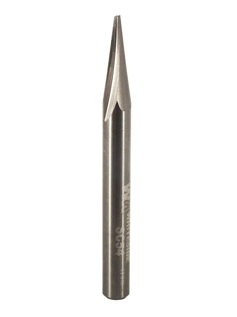 Whiteside SC54 15° Engraving Bit 1/16" Flat Point, 1/4"SH,