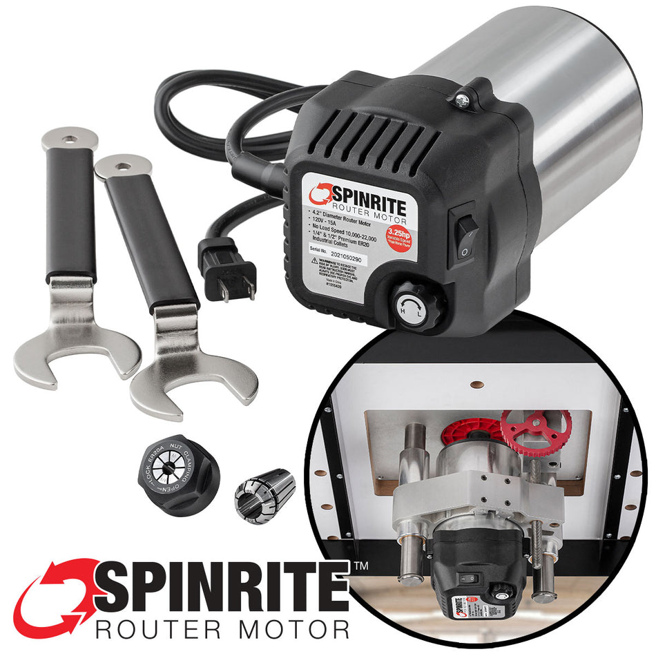 Woodpeckers SpinRite 3.25HP Soft Start Router Motor