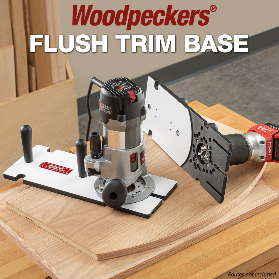 Woodpeckers Flush Trim Base with Rack-It®  For Compact and Mid-Size Routers