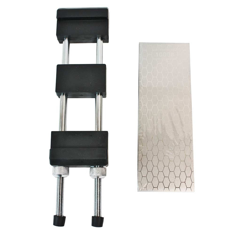 Double-Sided 400/1000 Grit 8'' Diamond Stone and Holder