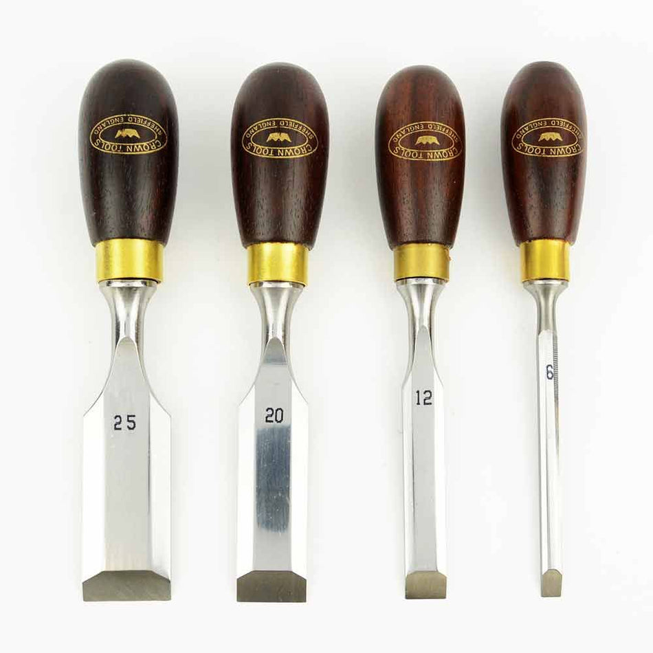 Crown Tools 174RB 4 Pieces Butt Chisel Set