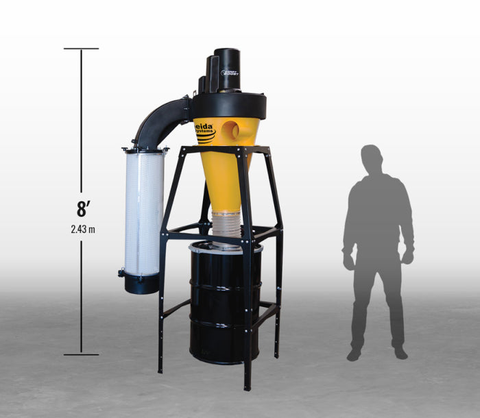 Oneida 3HP V-System 3000 SMART Boost HEPA-GFM Cyclone Dust Collector ...